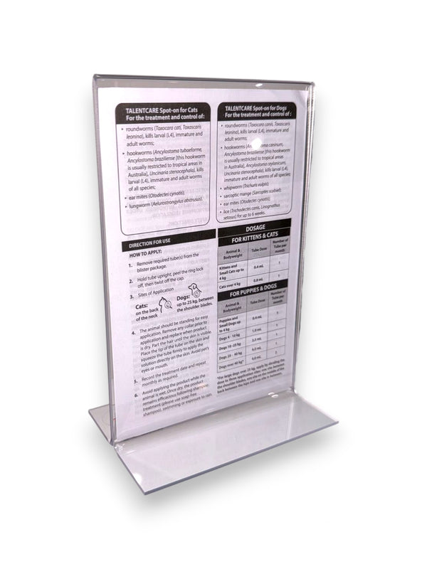 Double Sided A6 Acrylic Sign Holder Portrait - BIZ DISPLAY ELITE