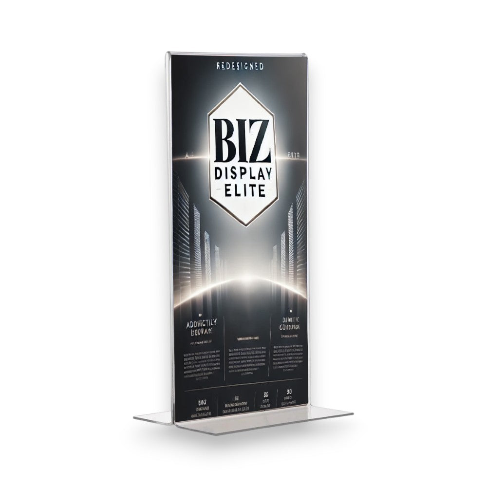 Display Sign Handle DL Acrylic Sign Holder Double Sided Table Sign Display Stand – BIZ ...