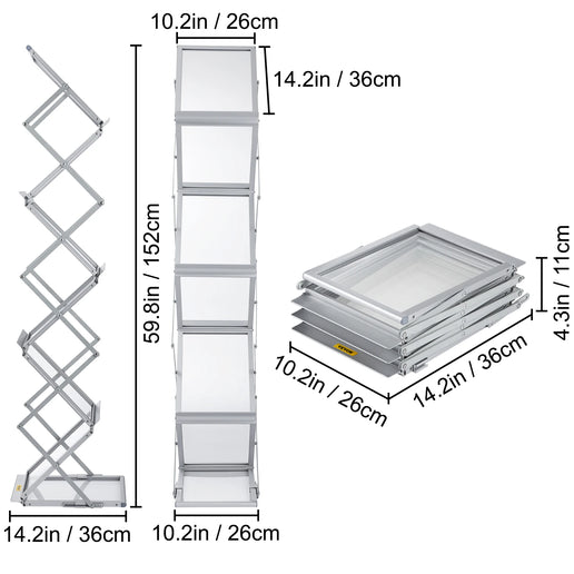 Capacity for 6 Tiers of Literature: Showcase Your Content