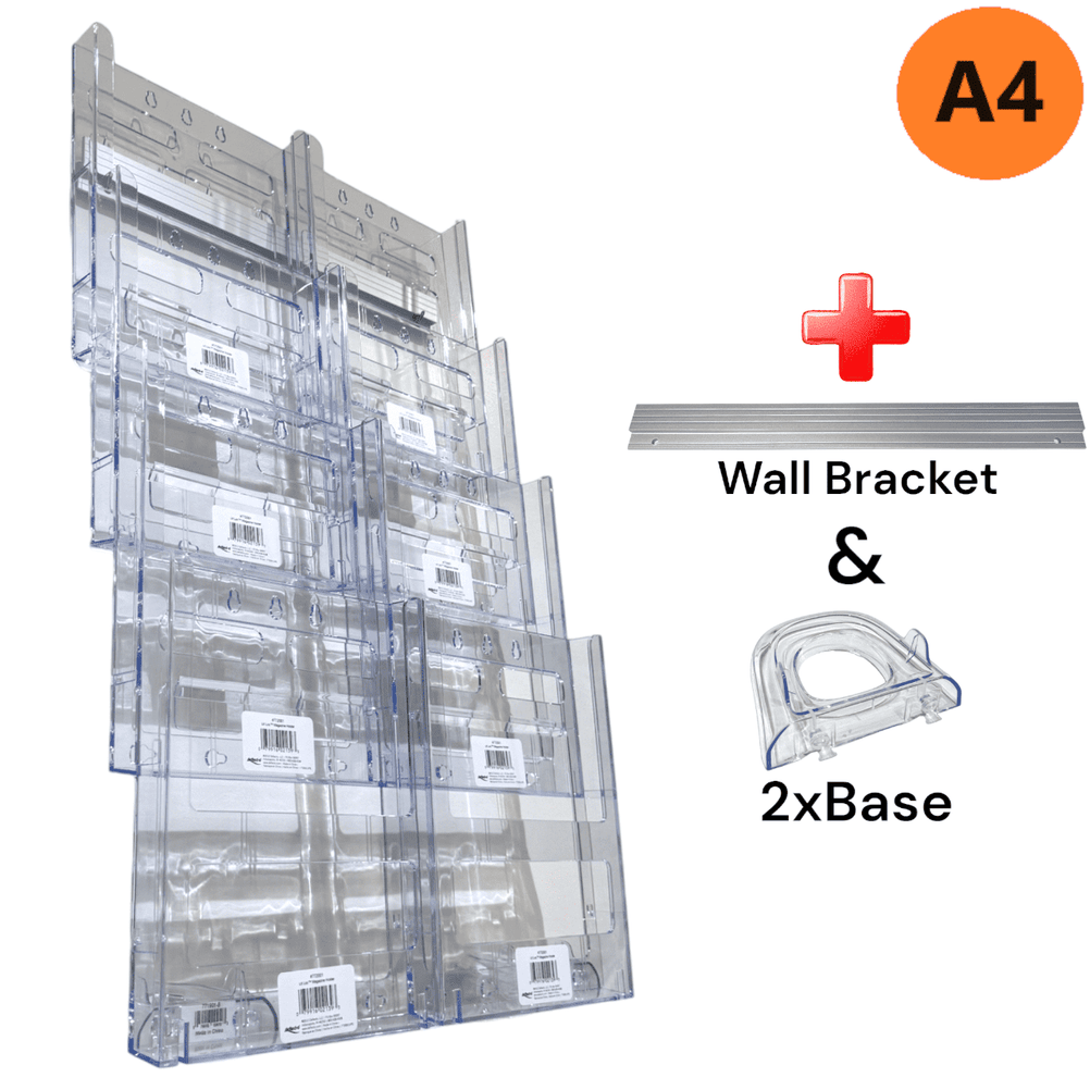 Display Standee Interlocking Base 8xA4 Wall-Mounted Brochure Holder – Interlocking Display System – BIZ ...