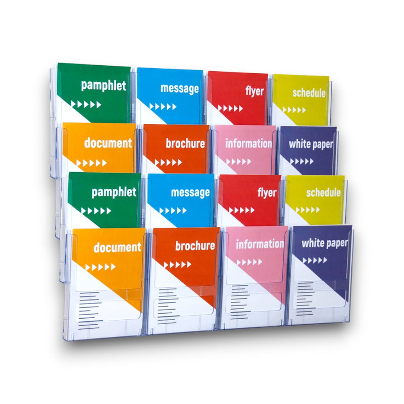 2. 16xA4 Wall Mount Brochure Holders Lit Loc