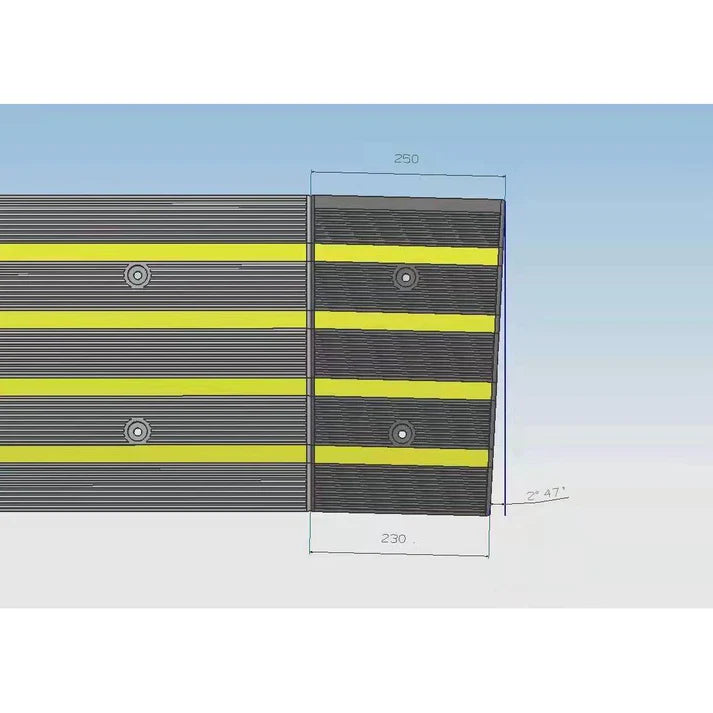 Rubber Driveway Kerb Ramp – Angle Section, 250mm Length, 15-Ton Capaci ...